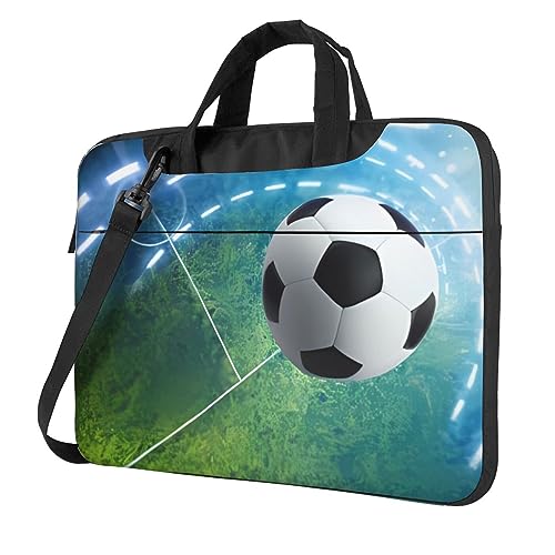 Sac d'ordinateur portable imprimé football avec bandoulière réglable mixte