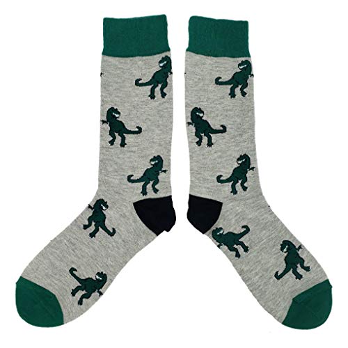 T Rex Dress Socks Funny Novelty Crazy Fun Design Men Size 8-12 Cotton Casual Crew Colorful Funky Fancy Socks Gift for Men2