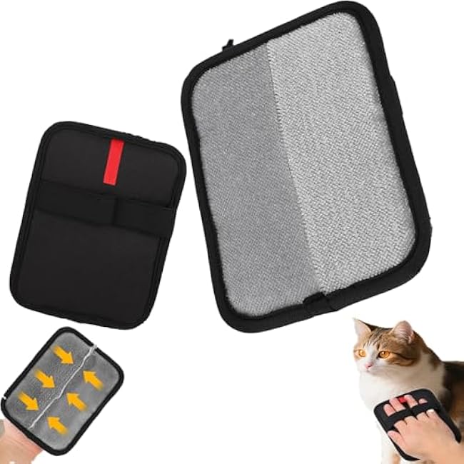VINGVO Electrostatic Brush Tool for Cats & Dogs, Reusable Grooming Glove for Cats & Dogs,Double Sided for Furniture, Couch, Carpet, Car Seat-X0WPf4qw