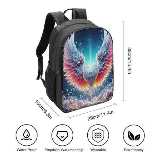 Sacs à dos solide et robuste avec imprimé fleurs 3D, sac d'école à 2 compartiments - 2