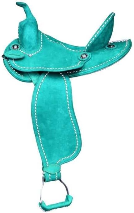 Leather Suede Barrel Racing Western Horse Saddle Handmade Premium Custom Cowboy Cowgirl Pleasure Comfort Trail Tack Equestrian Pony-Adult Saddle for Horse Riding Size: 10-18 inch Seat, MO-04