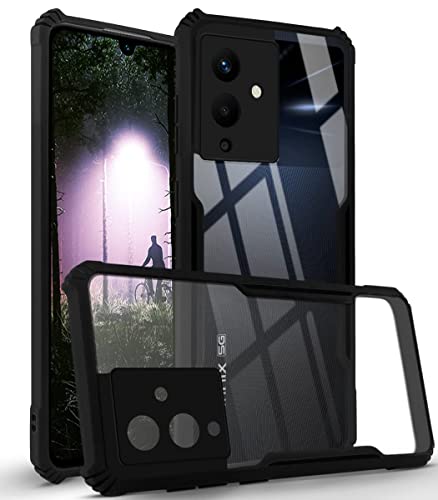 Image of Jkobi Back Cover Case for Infinix Note 12 5G (Shockproof with Polycarbonate Clear Panel | Professional Black)