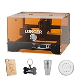 LONGER Graveur laser de classe 1 de la FDA - 5,5 W - Contrôle par application WiFi - 12 000 mm/min - Grande zone de gravure de 140 x 130 mm avec détection de porte - Parfait pour les débutants - Bricolage et utilisation domestique (bois/cuir/acrylique/métal)