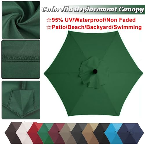 UUDQCD Replacement Parasol Canopy, 2m 2.3m 2.7m 3.0m 3.5m 6 Arms/8 Arms Parasol Replacement Canopy For Garden Umbrella Top Waterproof Anti-UV - 4