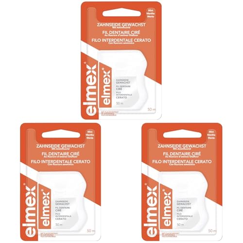 Elmex 159909 fil dentaire ciré, 1 pièce (Lot de 3)