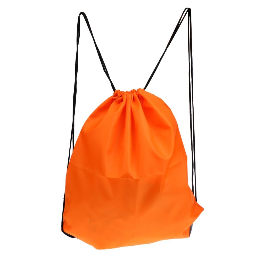 nivaa Waterproof Drawstring Backpack School Gym Sports Beach Travel Bag Orange-picture-11
