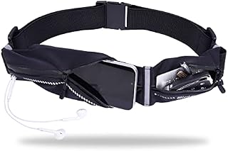 Running Belt for Men & Women, Wisdompro Phone Holder for Running with Adjustable Strap, Reflective Running Gear, Water Resistant Running Waist Fanny Pack for Workout, Sport, Cycling, Hiking, Outdoor