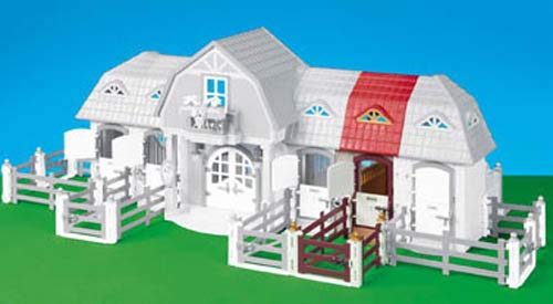 Preisvergleich Produktbild PLAYMOBIL 6254 - Stallerweiterung Grosser Reiterhof (5221) (Folienverpackung)