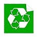 Recycle Green Square Warning Mark Cleaning Cloth Phone Screen Glasses Cleaner 5pcs
