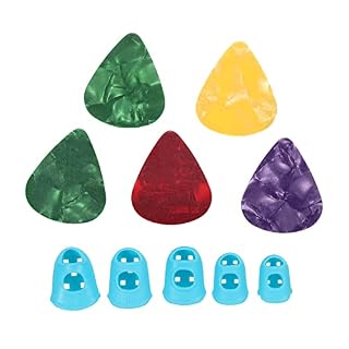 sourcing map Finger Médiators Guitare Médiators Doigt Pointes Protecteurs L M S XS XXS Dimension Bleu 1 Ensemble - Les Beatles, Paul McCartney, John Lennon, RIngo Starr, George Harrison
