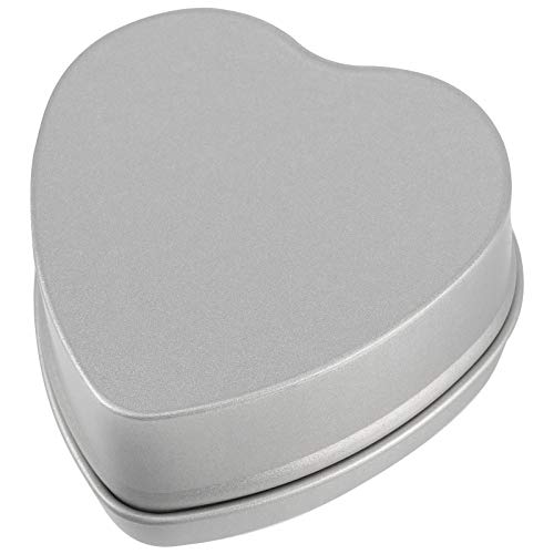 Zeonhak 40 Pack 2Oz Metal Tin Cans, Empty Candle Tins With Clear Window Lids, Heart Shaped Metal Tins Candle Jars Candle Containers For Candle Making, Candies, Gifts And Treasures, Silver #TOP5