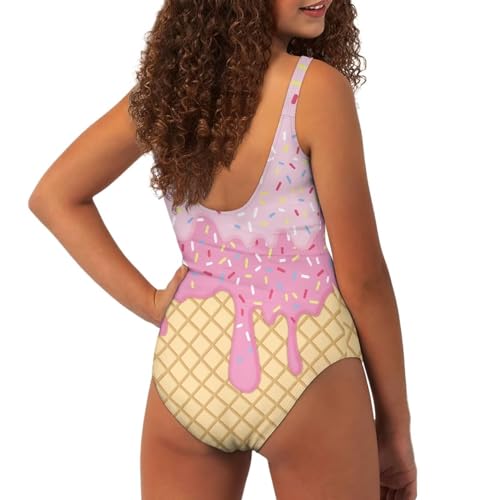 Image of YEXIATODO Kids One Piece Swimsuit for Teen Girls Womens Bathing Suit High Waist Bikini Set Girls Swimsuit for 7-18 Years Old