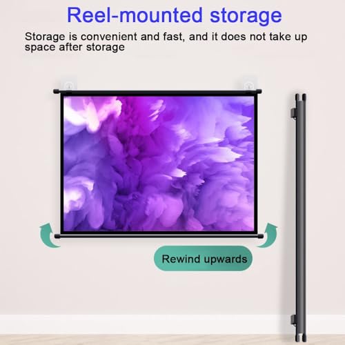 Pantalla de proyección manual 72 pulgadas 16:9 para home theater miniatura 3
