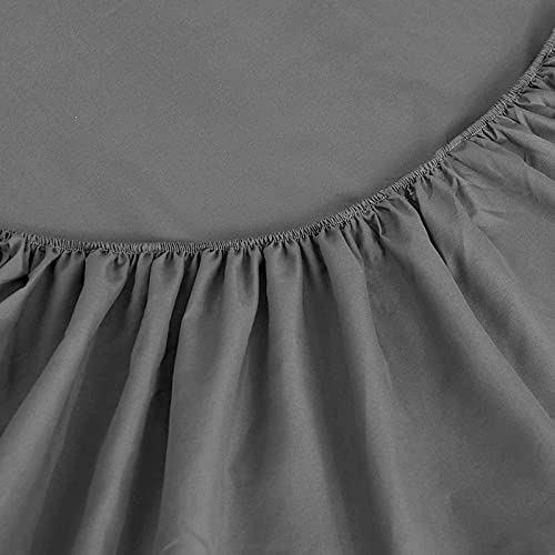 Solid color Fitted Sheets 100% Polyester Bedding Sheets, Chickwin Double King Single Size Bed for Deep Pocket 27cm - Image 3