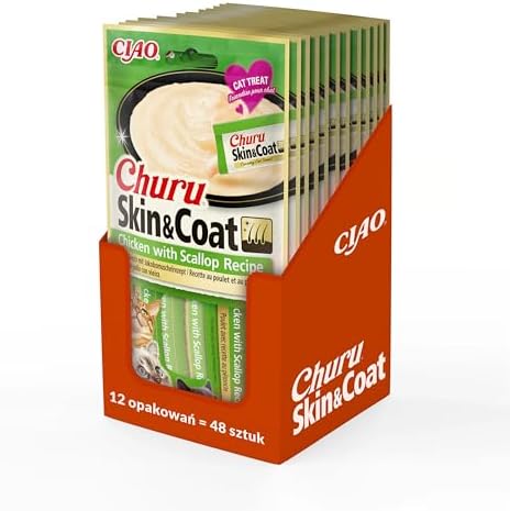 INABA Churu Skin&Coat for Cats - Creamy Skin & Coat Care Snack - ...