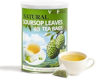 40 Soursop Leaves Tea Bags | Pure Graviola Leaf Tea for Relaxation, Sleep & Detox | Herbal te de Guanabana Tea
