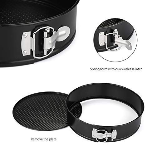 Foto von Aitsite Kuchenformen-Set, 6-teilig, Springform, antihaftbeschichtet, Käsekuchenform, 10,2 cm, 17,8 cm, 22,9 cm, 25,4 cm