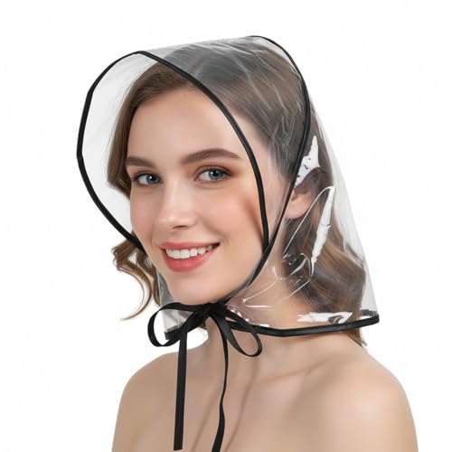 6 Pcs Women's Clear Waterproof Rain Bonnets