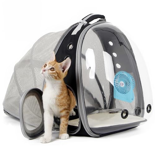 Cat Bubble Backpack with Fan, Fit up to 12 lbs, Space Capsule Astronaut Clear Window Pet Travel...