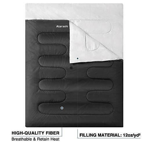 Atarashi Camping Sleeping Bag- 4 Seasons for Adults, Light, Warm, Extra-Large with Compression Sack- Great for Hiking, Backpacking & Outdoor Adventures - Image 3