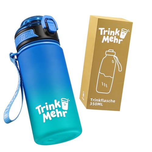 ROISDIYI Trinkflasche Kinder Auslaufsicher 350 ml, BPA-Frei Wasserflasche mit Fruchteinsatz, Trinkflasche, Kindertrinkflasche Perfekt für Schule, Kindergarten, Sport (Blau)
