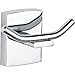 Price comparison product image tesa KLAAM bathroom robe hook, chromed metal, self-adhesive, adhesive mounting technology, 61mm x 96mm x 47mm