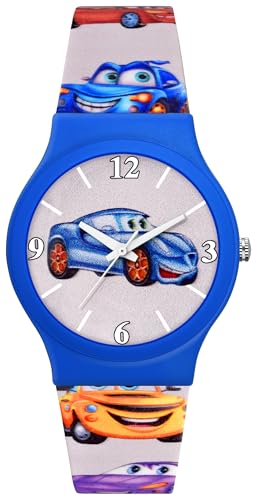 Image of Acnos Character Kid's Happy Colorful Water-Resistant Durable Watch for Boys Kids Boy with Fun Designs Adjustable Strap Positive Messages Watch for Kids