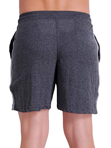 Image of T.T. Cotton Blend Shorts for Men | Regular Fit | Elasticated & Zipper | 2 Sided Pockets & 1 Back Pocket | Solid | Above Knee Length Bermuda Short | Ideal for Casual Outings