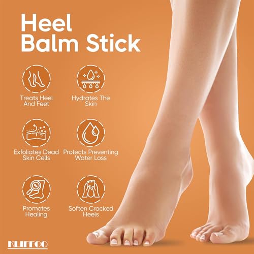 Image of Kliffoo Foot Repair Cream for Rough, Dry and Cracked Heel Feet, 20% Urea Cracked Heel Repair Balm Stick 40g, Helps Repair & Moisturise Knees, Elbows, Hands | Benefits of Shea Butter & Vitamin E