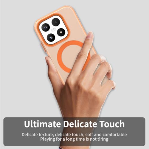Image of for Xiaomi 17 Case Magnetic Case Anti Drop Hybrid Phone Back Cover - Orange