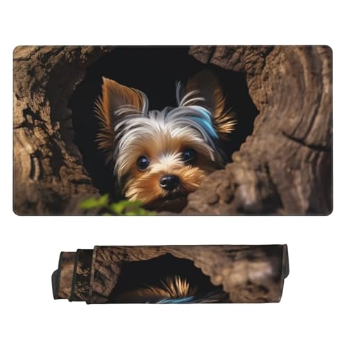 Tapis de souris de jeu antidérapant Yorkshire Terrier pour stopper les glissements