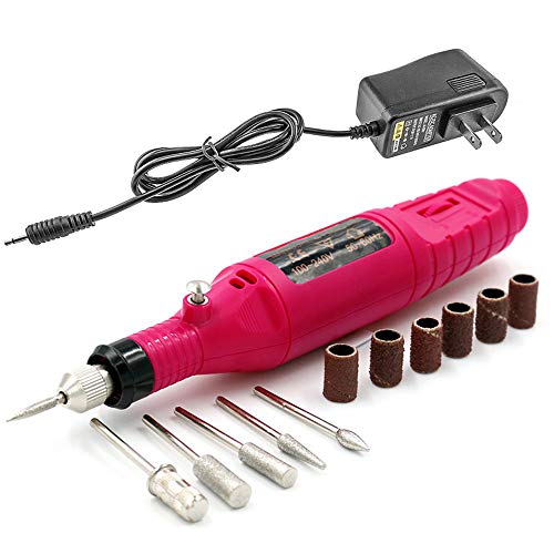 Pen Shape Electric Nail Drill Manicure Filer Kit Nail File Nail Polish Machine set with 6 Acrylic Gel Remover Pedicure Tools Nail Art