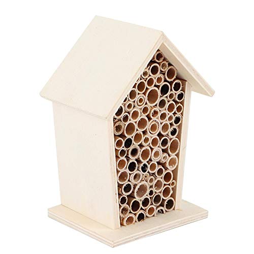 ZPSHYD Wooden Insect House, 5.5x3.9x3.1in Paulownia Wooden Hanging Insect Hotel Wood Shelter Nesting Box Outdoor Garden Decoration for Garden Balcony Patio Yard for Bee, Butterfly, Ladybirds - Image 3