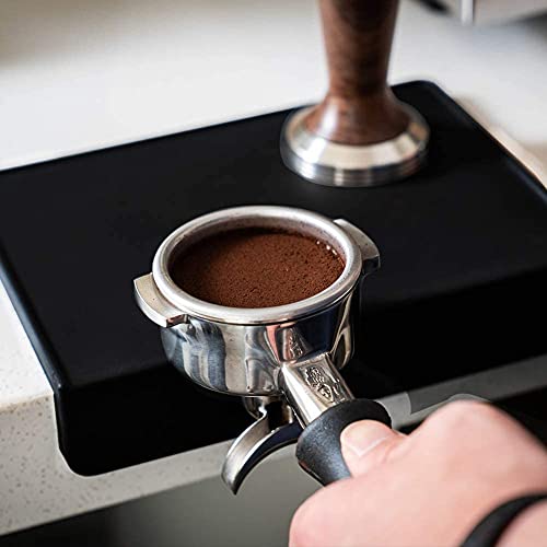 Watchget Espresso Tamping Mat, Coffee Tamper Mat, Black Silicone Food Grade Pad, 8Inch X 6Inch Coffee Tamp Station, Espresso Accessory, Waterproof And Heat Resistant #TOP4
