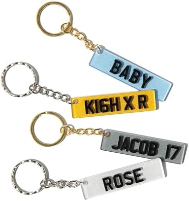 Custom Licence Plate Keychain, Personalised Number Plate Keychain, Mini Number Plate Key Ring, Name Plate Keychain, Custom Car Plate Keyring, New Car, Just passed