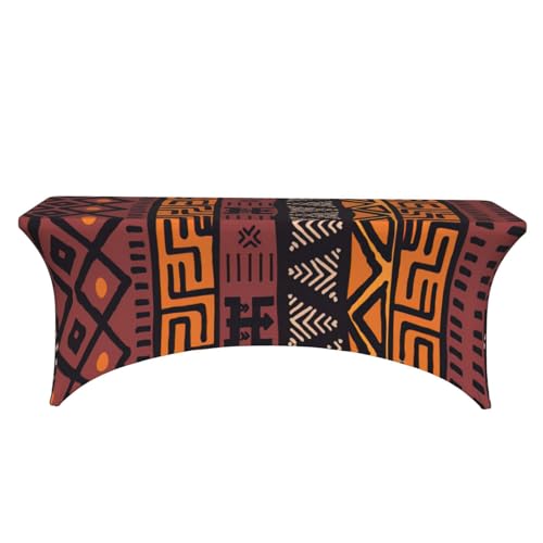 Nappe de table en élasthanne extensible imprimé africain lavable 1m80 - 3