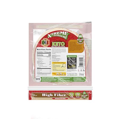 Olé Xtreme Wellness® White Keto Certified | 5.5" Size Flour Tortillas |Keto Certified |Carb Friendly | 7.9 oz.| 8 Count (Pack of 4)