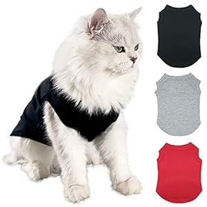 Dog Shirts Pet Clothes Blank Clothing, 3pcs Puppy Vest T-Shirts Cat Apparel Vests Cotton Doggy Shirt Soft and Breathable Outfits for Small Extra Small Medium Large Dogs