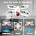 A ALPHA Mini Drone with 720P Camera for Kids, Micro Drone for Beginners, RC Plane with Propeller Protection,360°Flips, Indoor Outdoor Quadcopter Toy with Colorful LED Lights