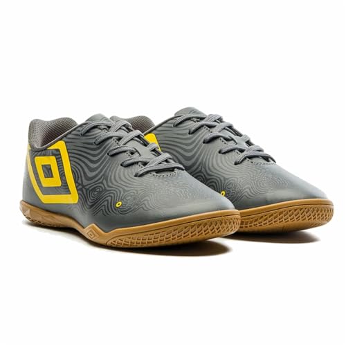 Chuteira Infantil Futsal Umbro Orbit Jr Cinza 36