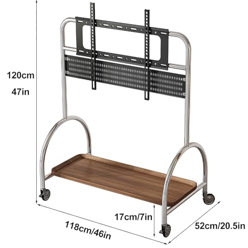 Soporte Rodante para TV de 60 a 120 pulgadas, móvil y portátil miniatura 6