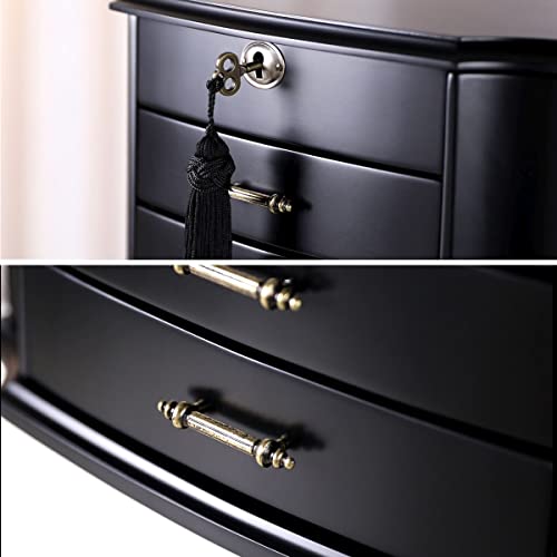 Grace Wood Finish Necklace Jewelry Box Armoire Four Storage Compartments - Dimensions 10.5"H X 12.75"W X 8.25"D … #TOP3