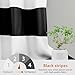 DriftAway Black Striped Room Darkening Curtains Horizontal Stripe Classic Grommet Drapes for Bedroom Living Room Kitchen Thermal Insulated Window Panels for Holidays Daily