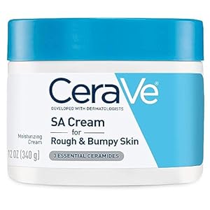 CeraVe Moisturizing Cream with Salicylic Acid | Exfoliating Body Cream with Lactic Acid, Hyaluronic Acid, Niacinamide, and Ceramides | Fragrance Free & Allergy Tested | 12 Ounce