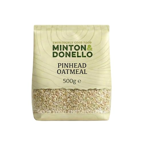 Minton & Donello Pinhead Oatmeal 500g High Fibre Low Fat Oats Great for Porridge Flapjacks Satisfying Breakfast Bowls & Everyday Cooking