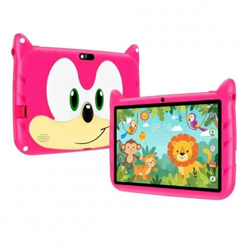 Tablet Infantil Kids Tela 7' HD 64GB/ 4GB RAM Bateria 3200mAh, Câmera 5MP, Processador Quad-Core, Android 13 com Capa Silicone, Caneta Touch para Jogos e Entretenimento