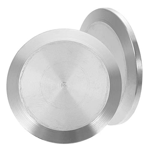 CIYODO Sanitary Fittings 304 Stainless Steel Tri Caps 2pcs Sanitary End Caps Drain Cover Plate Ferrule Flanges