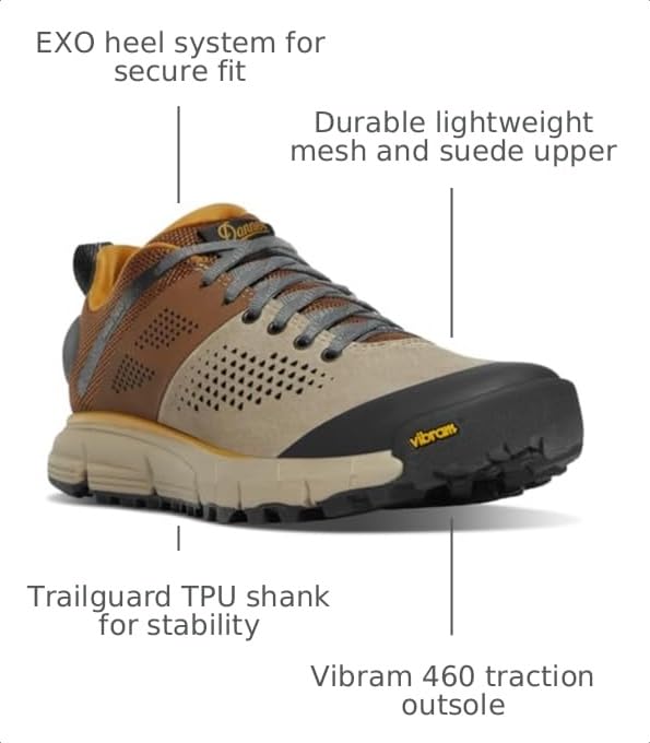 Image of Danner Trail 2650 3 inch Hiking Shoes for Women - Durable Suede & Textile Upper with Breathable Mesh Lining, Ortholite Footbed & Vibram Traction Outsole | Durable Suede & Textile Upper, Breathable Mesh Lining, Ortholite Footbed & Vibram Traction Outsole