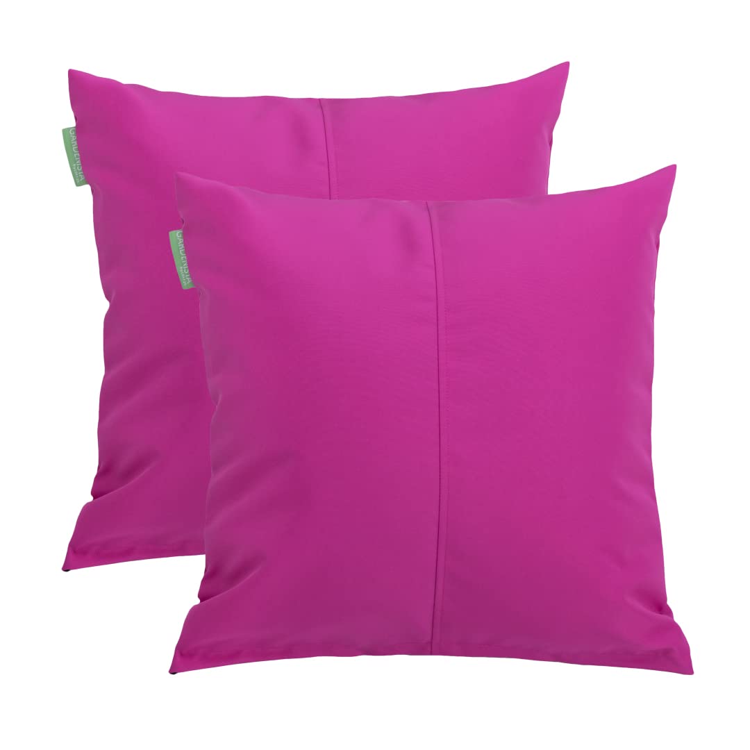 Gardenista Pink Large Garden Scatter Cushion | Water Resistant Hollowfibre Filled Outdoor Seating Furniture Pillow | Great For Patio Rattan Chairs | Comfy & Lightweight (2, )