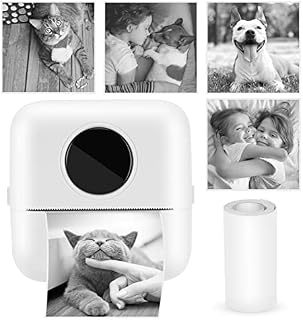 Yideng Mini Pocket Printer Wireless Bluetooth Thermal Printer Inkless Instant Printer with Thermal Paper Portable Printer for Photo Label Image Study Note Compatible with iOS & Android Smartphone